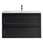 Matte Black Fremantle 900 Wall Hung Vanity