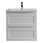 Matte White Fremantle 600 Wall Hung Vanity