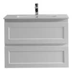 Matte White Fremantle 750 Wall Hung Vanity