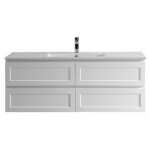 Matte White Fremantle 1500 Wall Hung Vanity