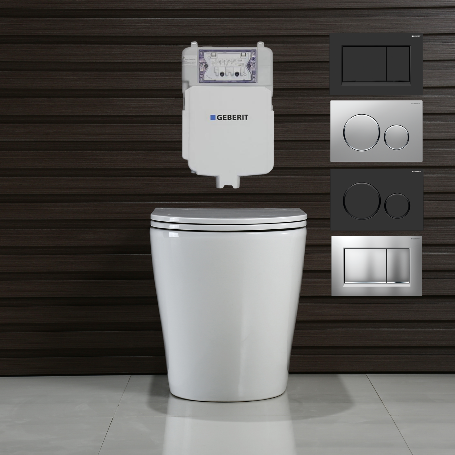 envelop Stad bloem fout Geberit Sigma 8 Claya In Wall Cistern Toilet Suite Gloss White - Bathroom  Sales Direct Pty Ltd
