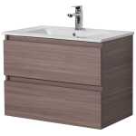 Stella PVC 750 Oak Wall Hung Vanity