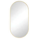 Empire Urban Brass Gold Framed Pill Shaped Mirror 450 x 900mm