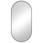 Empire Matte Black Framed Pill Shaped Mirror 600 x 1200mm