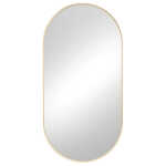 Empire Urban Brass Gold Framed Pill Shaped Mirror 600 x 1200mm