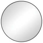 Reba Matte Black Framed Round Mirror 600mm