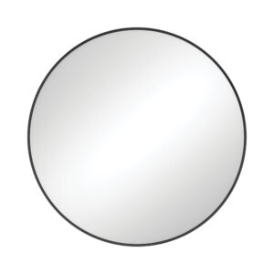 Reba Matte Black Framed Round Mirror 800mm