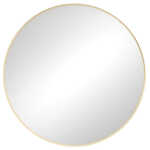 Reba Urban Brass Gold Framed Round Mirror 800mm