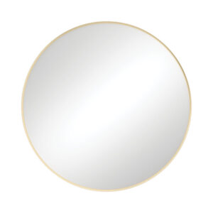 Reba Urban Brass Gold Framed Round Mirror 600mm