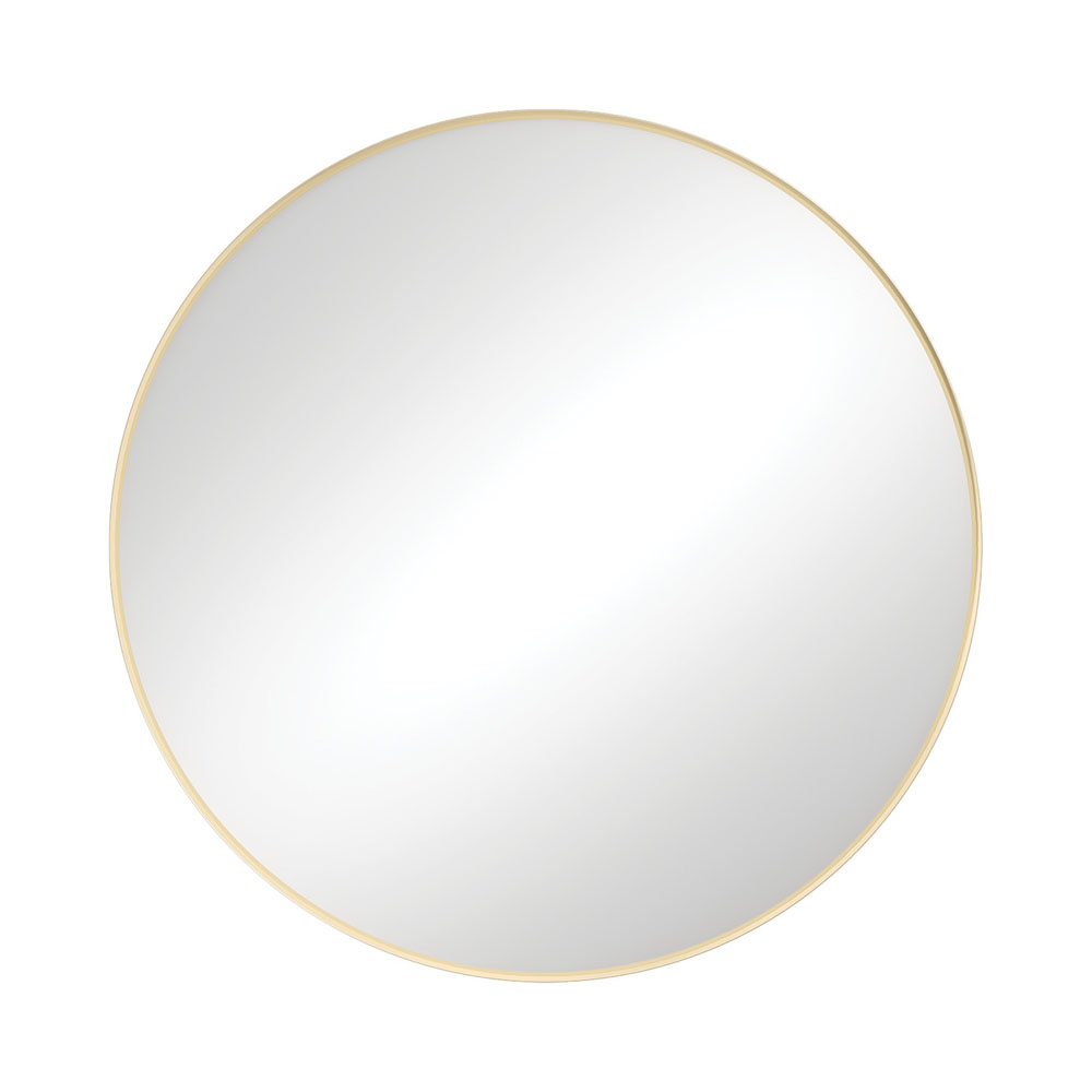 Reba Urban Brass Gold Framed Round Mirror 800mm