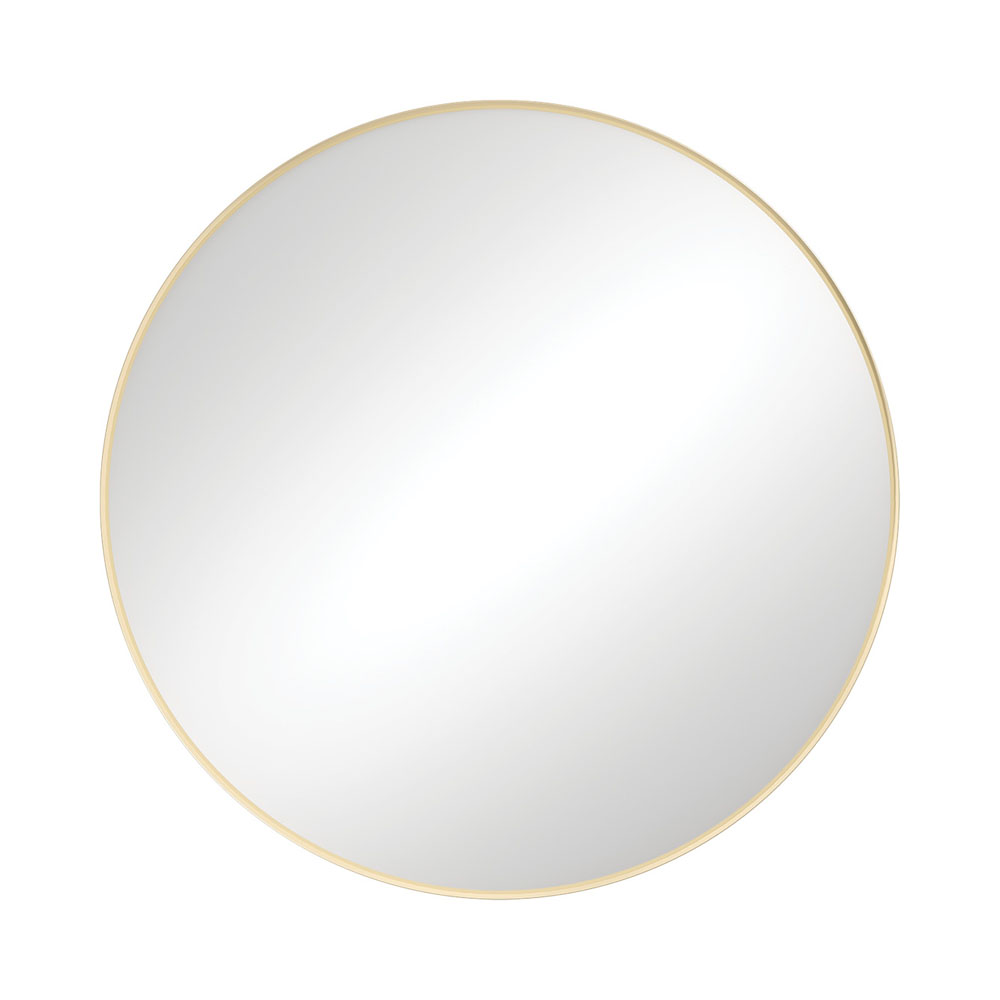 Reba Urban Brass Gold Framed Round Mirror 600mm