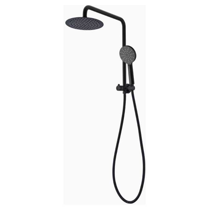 Ovia 2 In 1 Shower Half Rail Matte Black