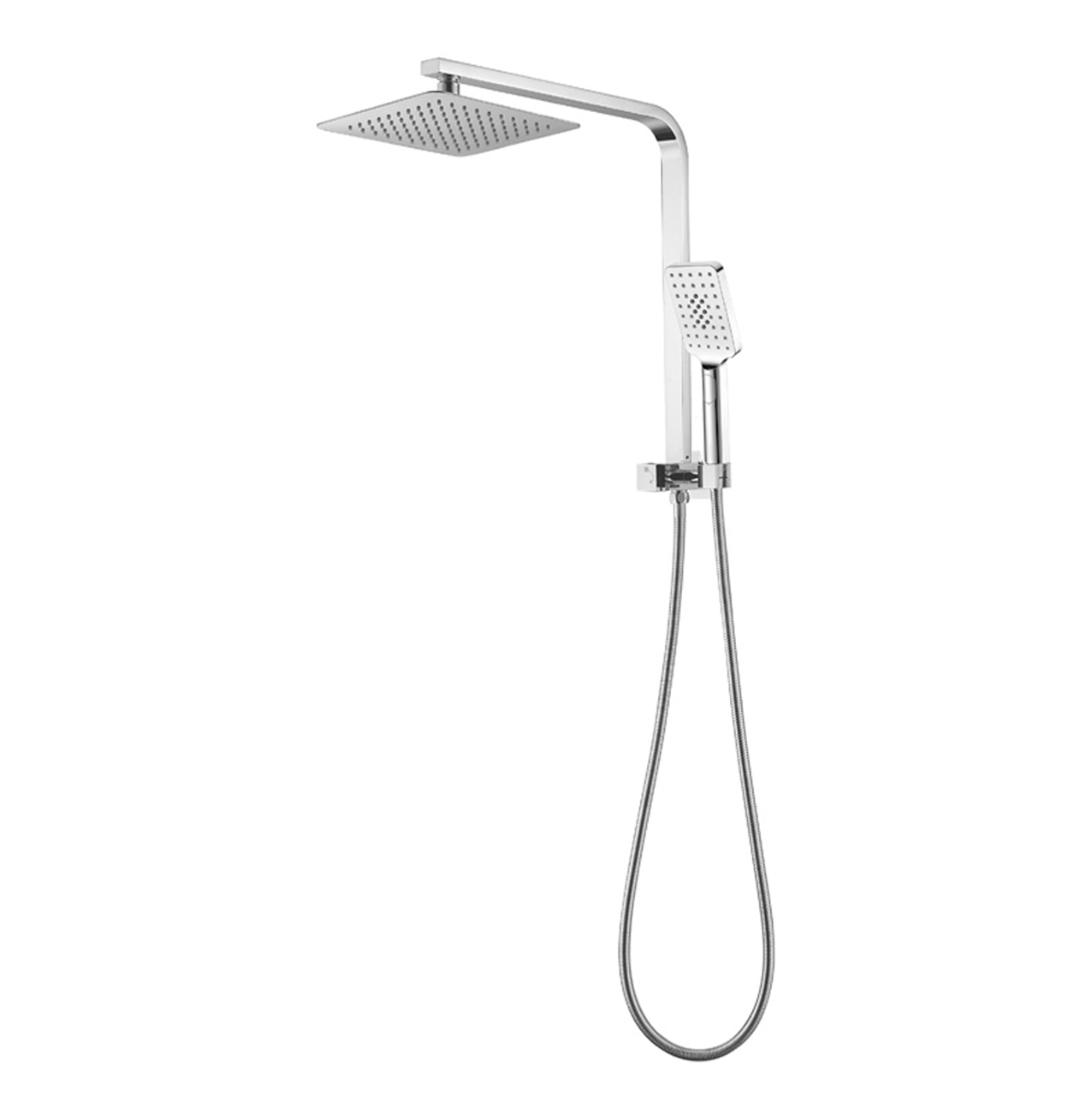 Ovia Square 2 in 1 Half Rail Shower Chrome