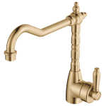 Eleanor Shepherds Crook Sink Mixer, Urban Brass / Urban Brass