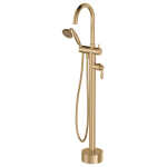 Fienza Eleanor Floor Mixer & Shower, Urban Brass / Urban Brass