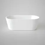 1500mm Ovia Milan Oval Free Standing Bath Tub Gloss White No Overflow