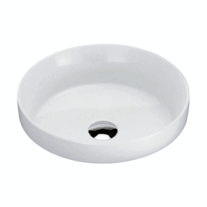 Ovia 400x400x145mm Gloss White Semi Inset Round Basin Ceramic No Overflow
