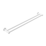 Nero Mecca Double Towel Rail 800mm Matte White