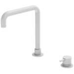 Nero Mecca Hob Basin Mixer Square Spout Matte White