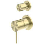 Nero Mecca Shower Mixer Diverter with Separate Back Plate Brushed Gold