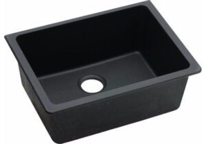 635*469*241mm Black Granite Quartz Stone Top Mount Kitchen Sink Single Bowl