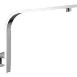 Aquaperla Square Chrome Gooseneck Wall Shower Arm