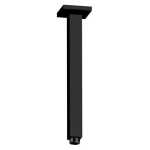 Aquaperla Square Aqua Black Ceiling Shower Arm 400mm