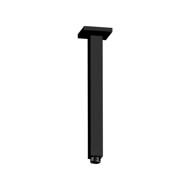 Aquaperla Square Black Ceiling Shower Arm 200mm