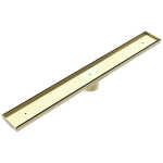 Nero TILE INSERT V CHANNEL FLOOR GRATE 89MM OUTLET Brushed Gold