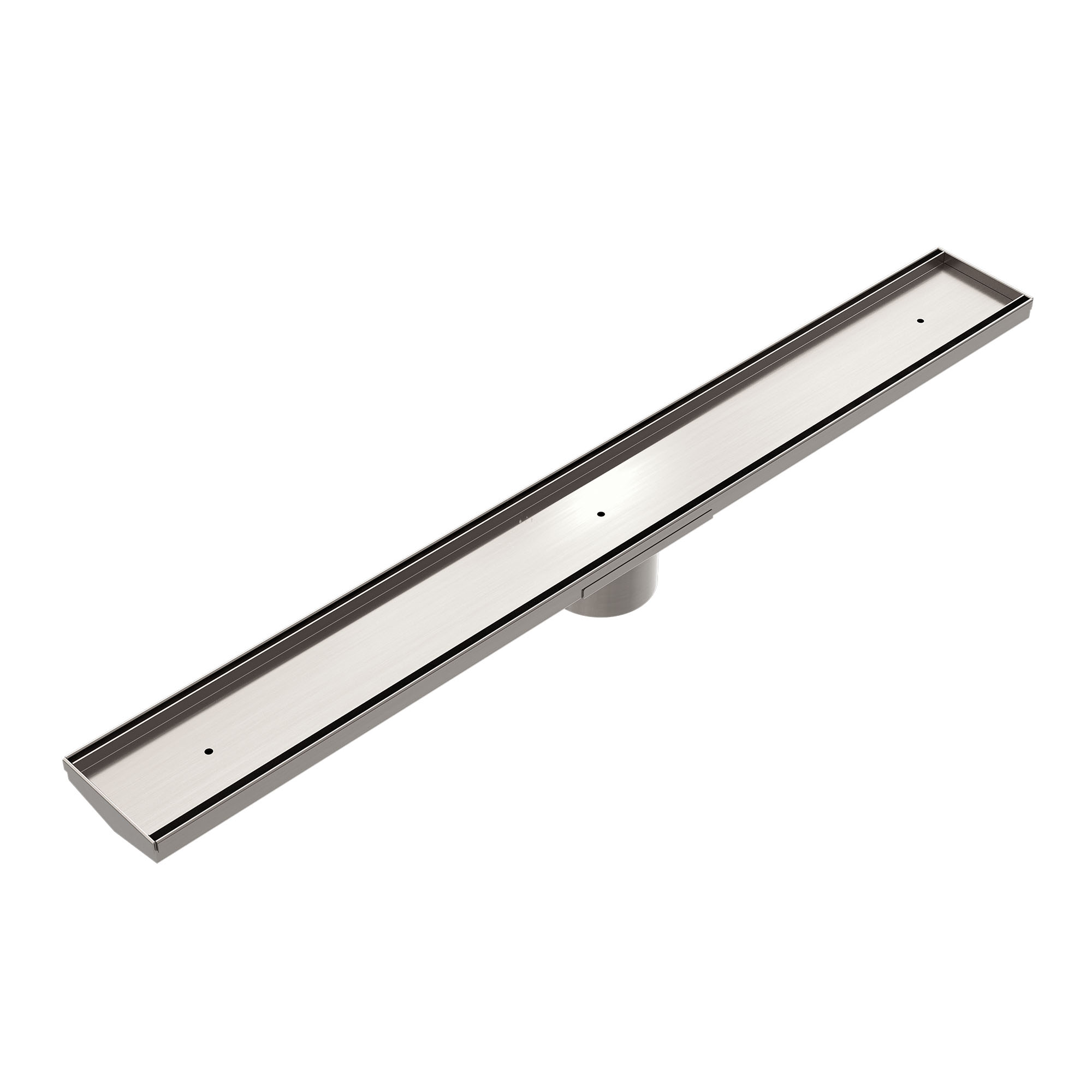 Nero TILE INSERT V CHANNEL FLOOR GRATE 50MM OUTLET Brushed Nickel