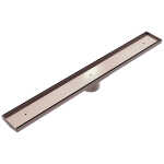 Nero TILE INSERT V CHANNEL FLOOR GRATE 50MM OUTLET Brushed Bronze