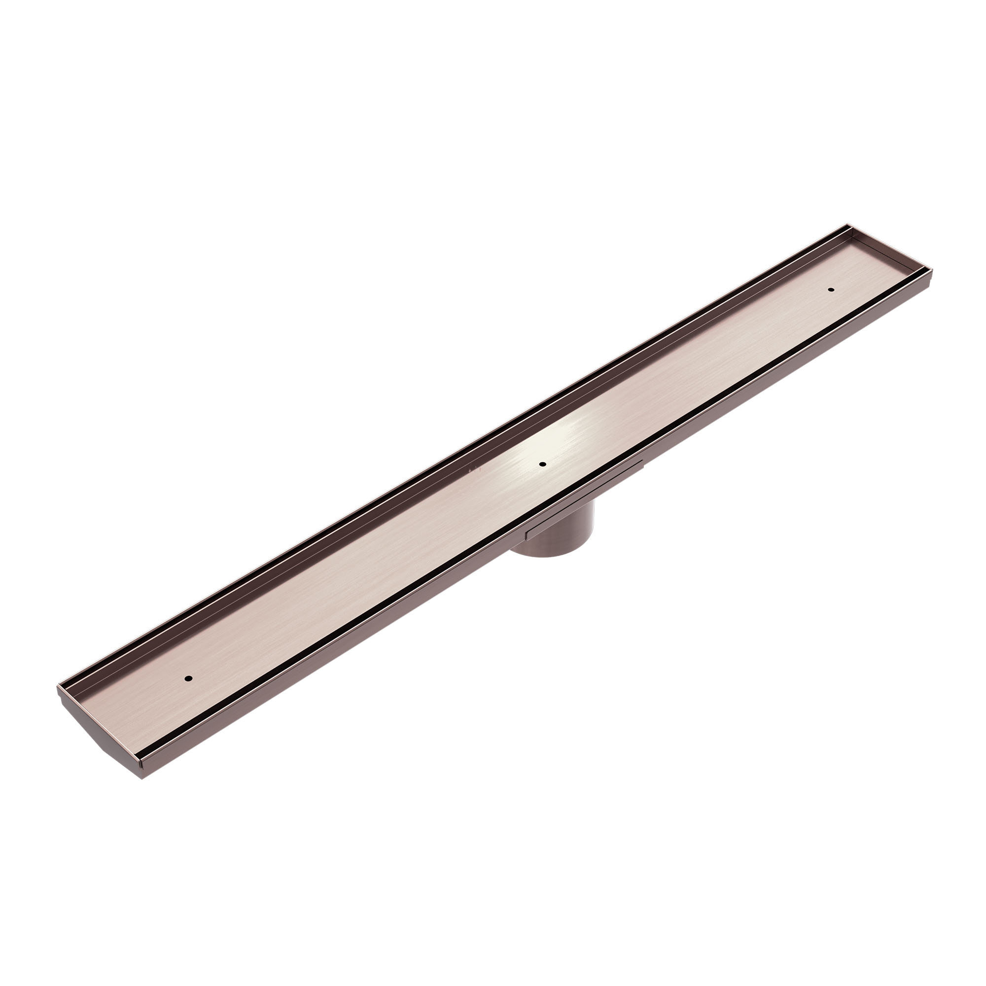 Nero TILE INSERT V CHANNEL FLOOR GRATE 50MM OUTLET Brushed Bronze