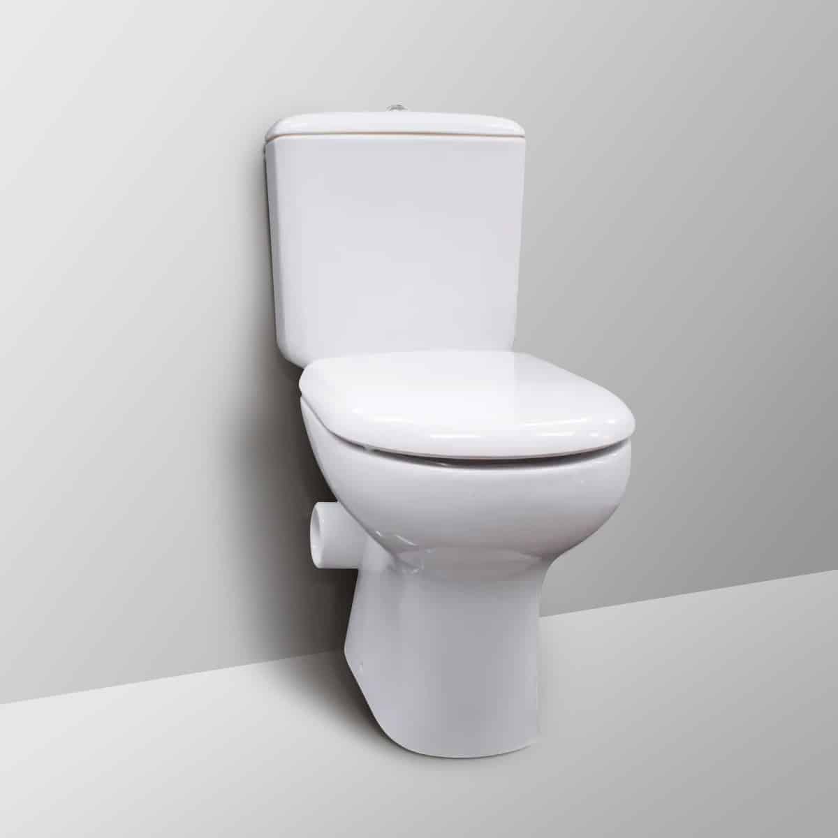 Fienza RAK Liwa White Close-Coupled Toilet Suite Left Hand Skew Trap