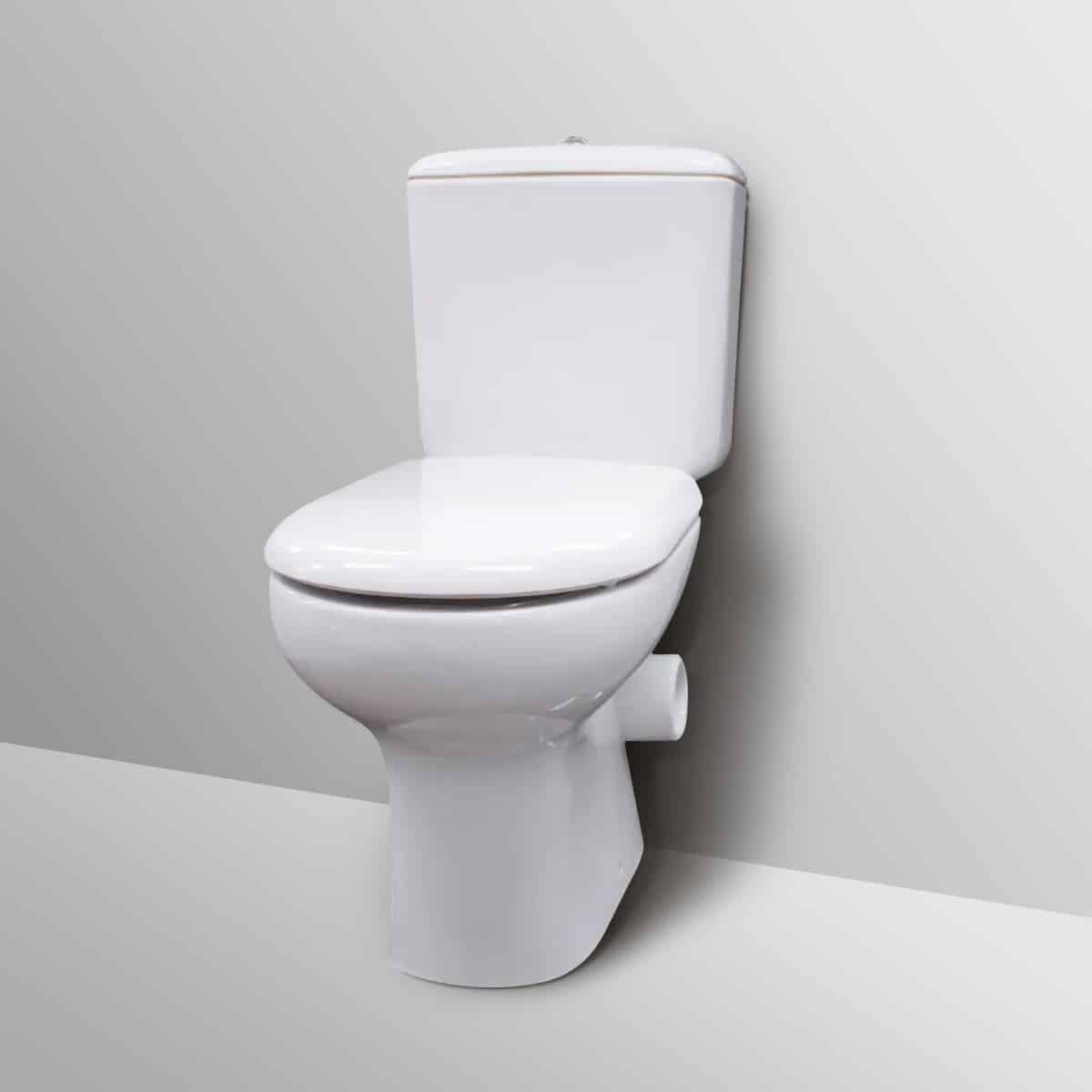 Fienza RAK Liwa White Close-Coupled Toilet Suite Right Hand Skew Trap