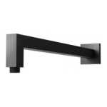 Aquaperla Square Aqua Black Wall Mounted Shower Arm 400mm