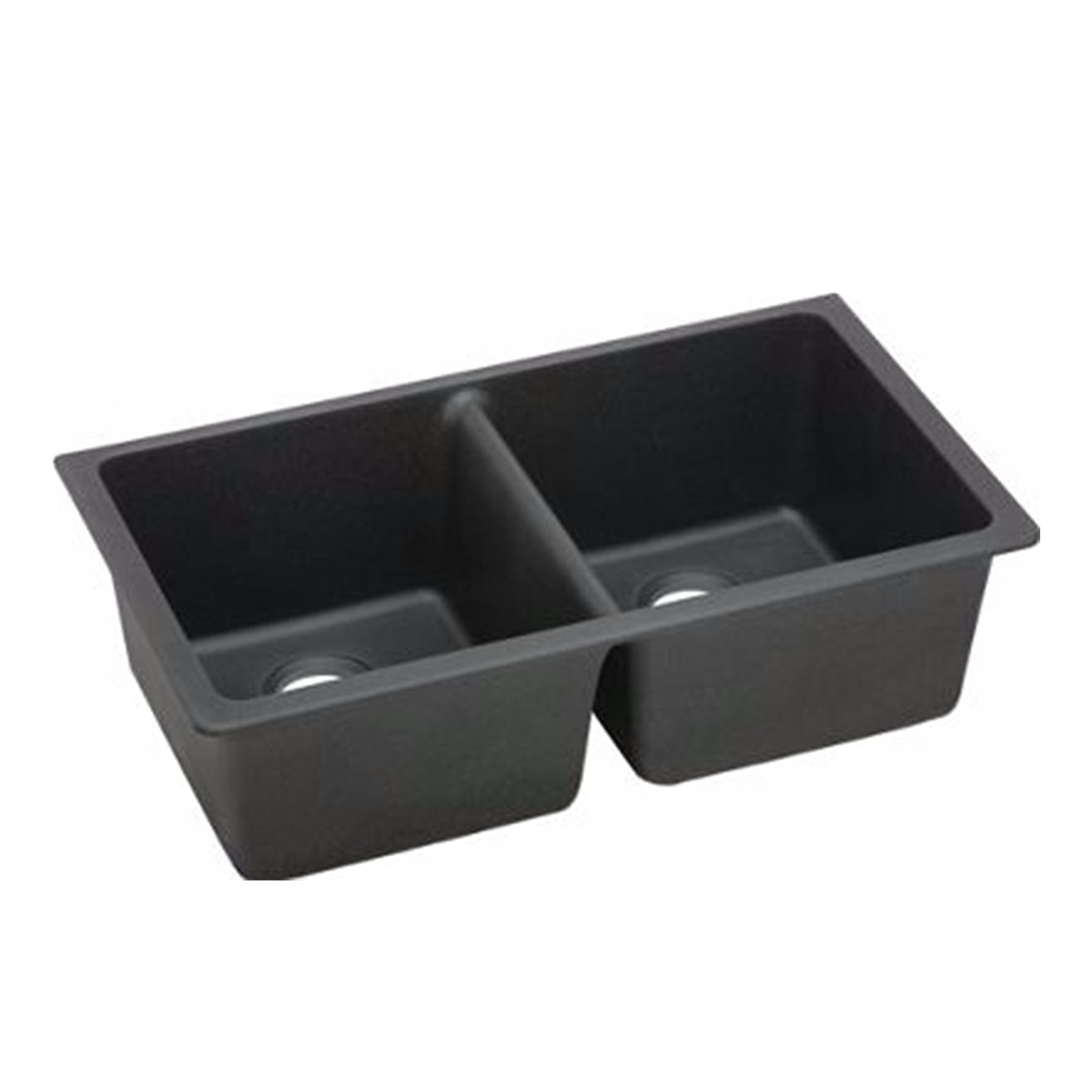 838*476*241mm Black Kitchen Sink Granite Stone Under Mount Double Bowls