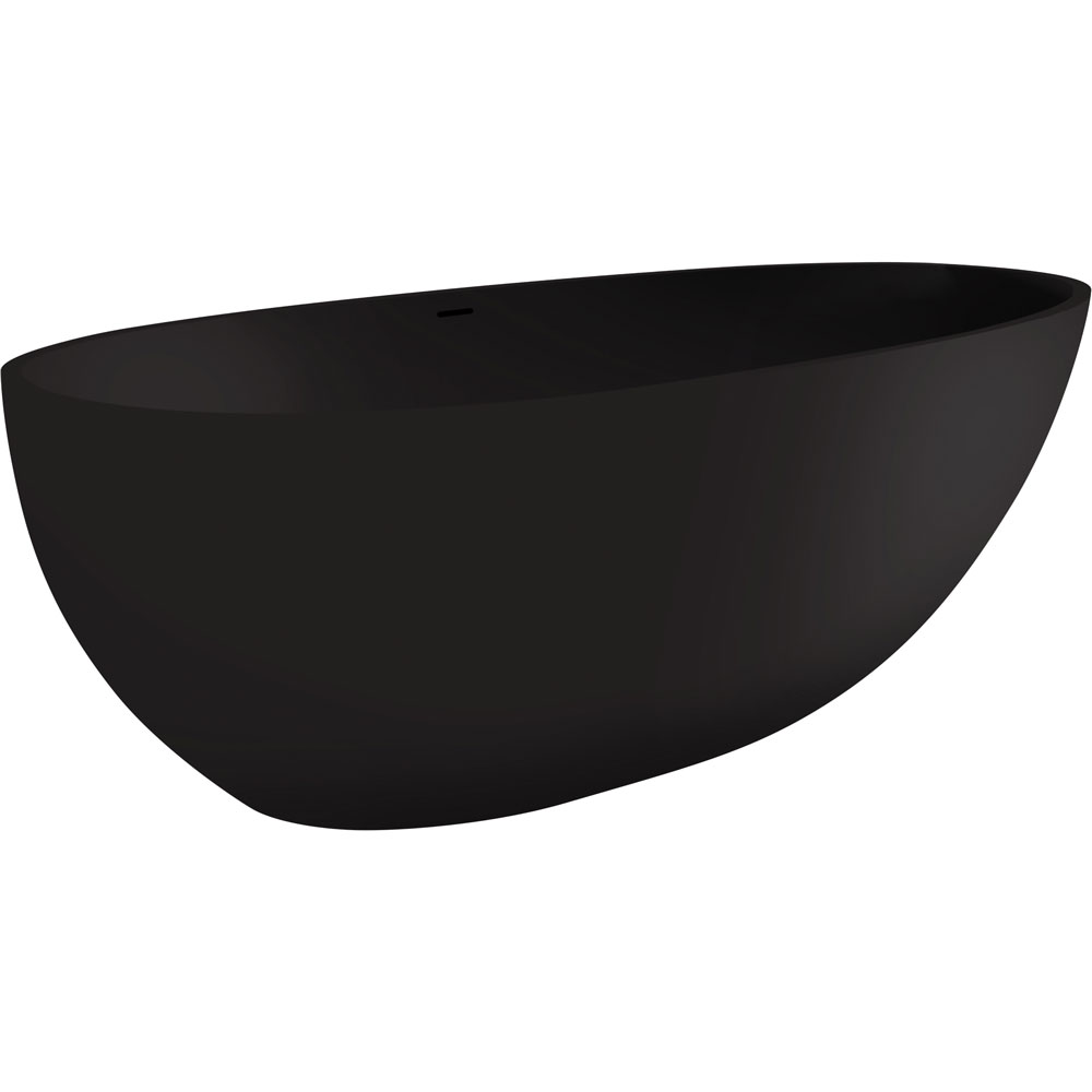 Fienza Bahama Matte Black Stone Bath 1700mm