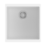 430 x 460 x 200mm Carysil White Single Bowl Granite Kitchen/Laundry Sink Top/Flush/Under Mount
