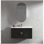 900mm Marlowe Wall Hung Matte Black Cabinet Only