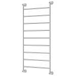 Lillian Heated Towel Rail, 600 x 1208mm, Chrome