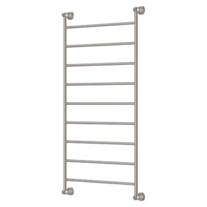 Lillian Heated Towel Rail, 600 x 1208mm, Brushed Nickel