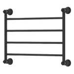Lillian Heated Towel Rail, 600 x 458mm, Matte Black