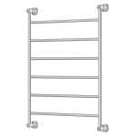 Lillian Heated Towel Rail, 600 x 808mm, Chrome