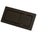 Rectangular Matte Black Flush Buttons