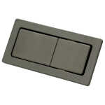 Rectangular Gun Metal Flush Buttons