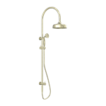 York Federation  Twin Shower With Metal Hand Shower Aged Brass