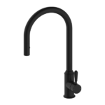 Nero York Federation Pull Out Sink Mixer With Vegie Spray Function With Metal Lever Matte Black