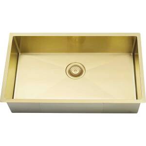 Meir Lavello Kitchen Sink – Single Bowl 760 x 440 – Brushed Bronze Gold