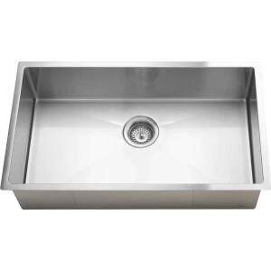 Meir Lavello Kitchen Sink – Single Bowl 760 x 440 – Brushed Nickel