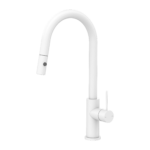 Nero Mecca Pull Out Sink Mixer With Vegie Spray Matte White